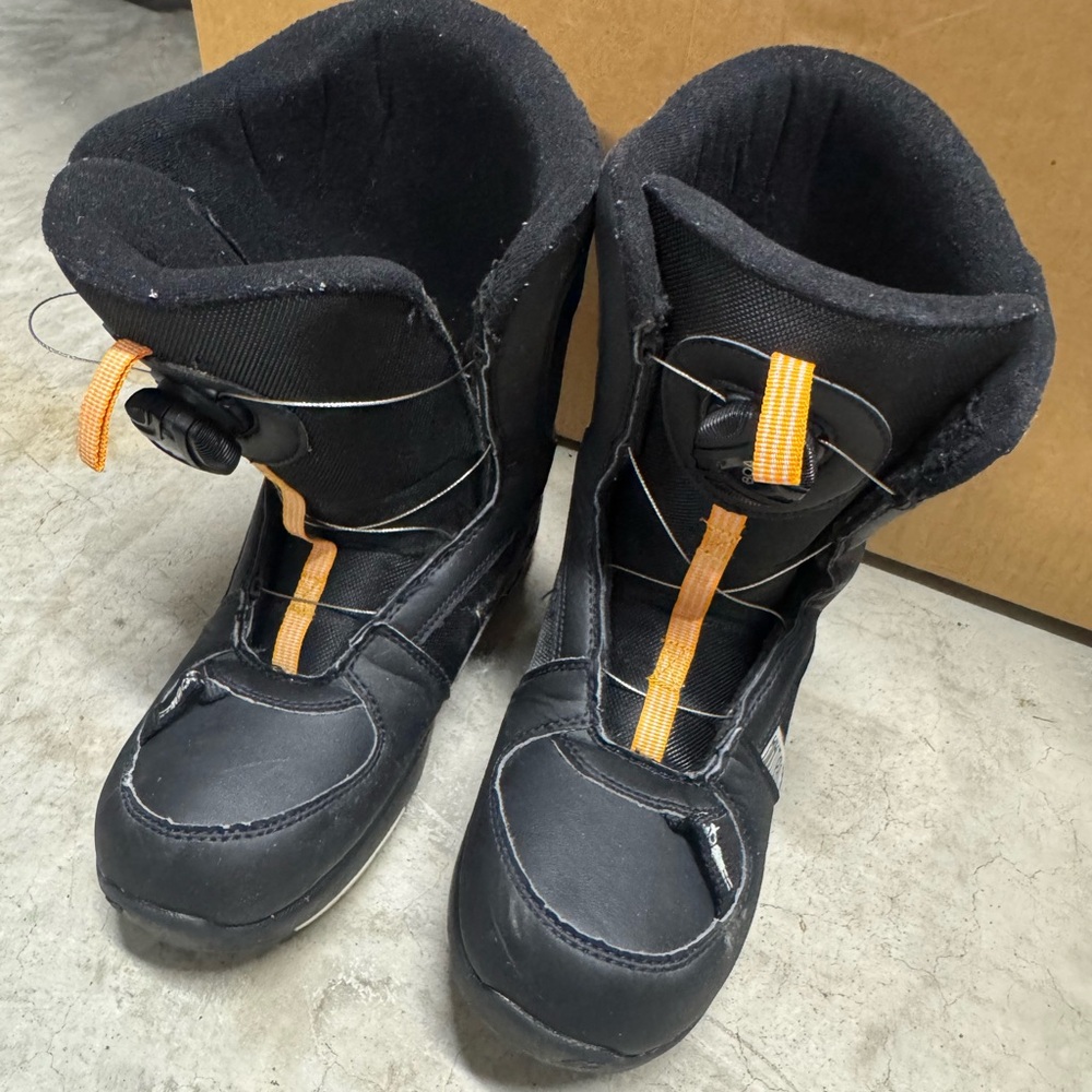 Kids Black and Orange Boots